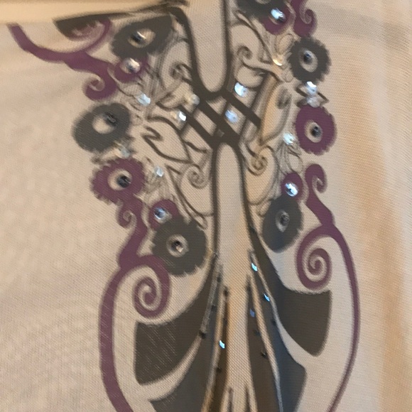 Arden B Tan Sweater with Printed Detail - Picture 3 of 3